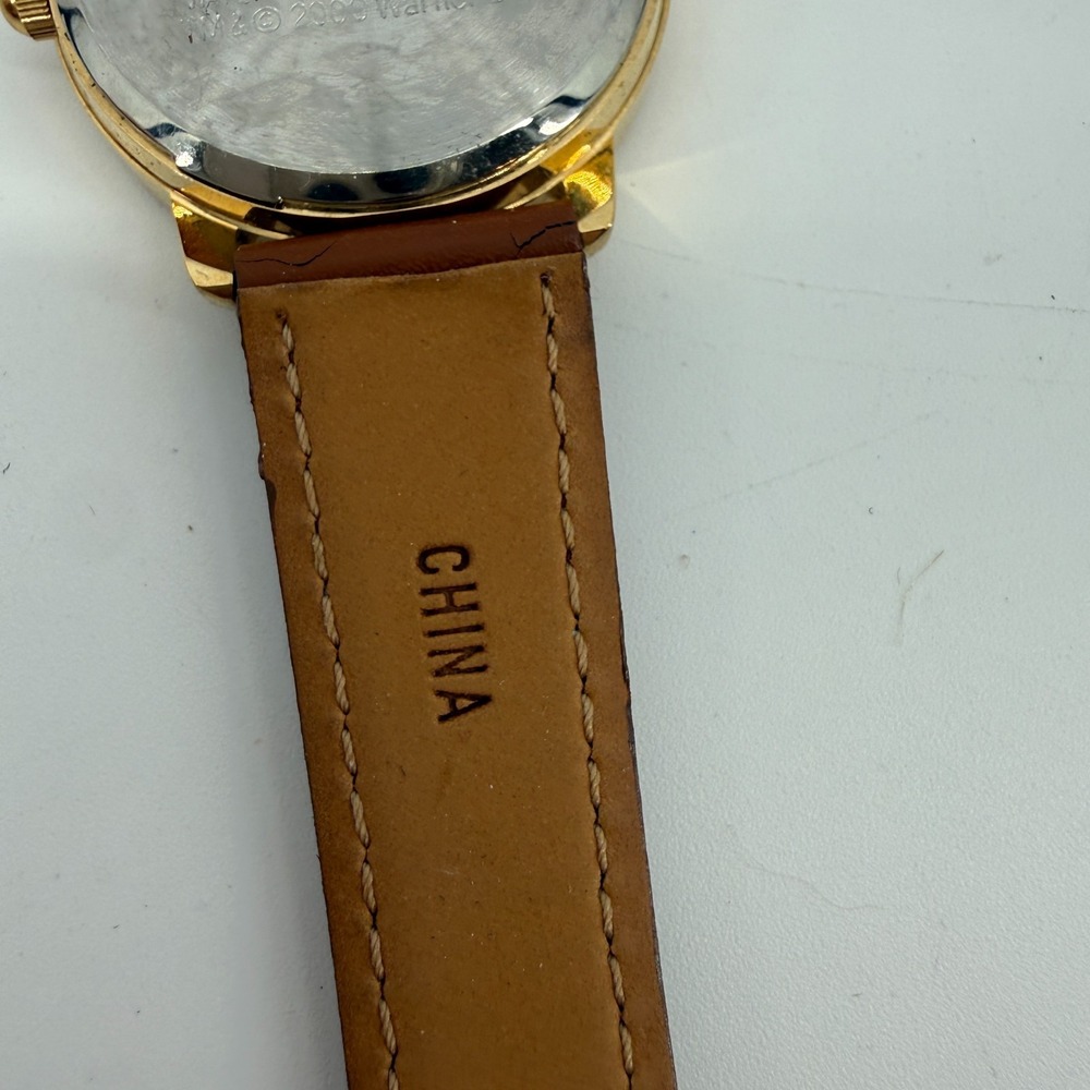 Armitron Tweety Bird Watch Water Resistant Vintage 2000 WORKS‎ Y2K Brown Band - Picture 7 of 11